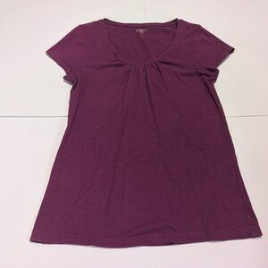 Ann Taylor Loft Women's Purple Short Sleeve Shirt, Size S